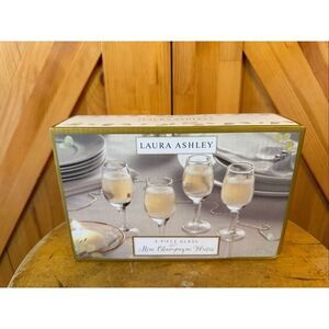 Laura Ashley 4-piece Glass Mini Champagne Flutes (6360)